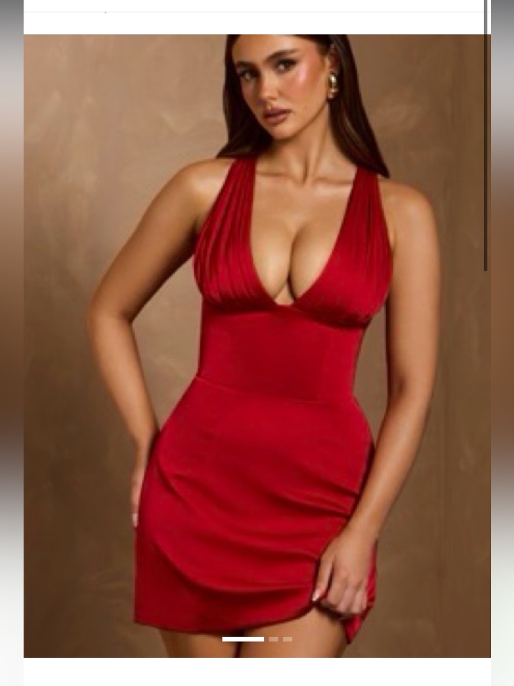 Oh Polly carlotta mini dress red